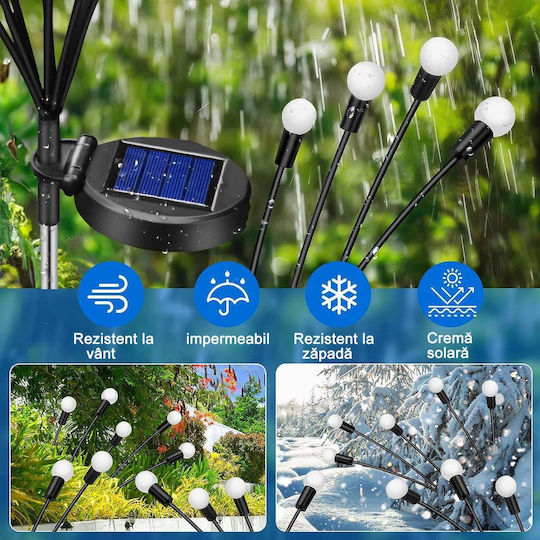 Solar-Gartenlampe 8 LED Glühwürmchen-Effekt IP44 3000K Warmweißes Licht