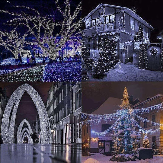 Instalare Lumină Solară 100 300 450 600 LED-uri IP65 Alb Cald Rece Multicolor Lumină 10 30 45 60m