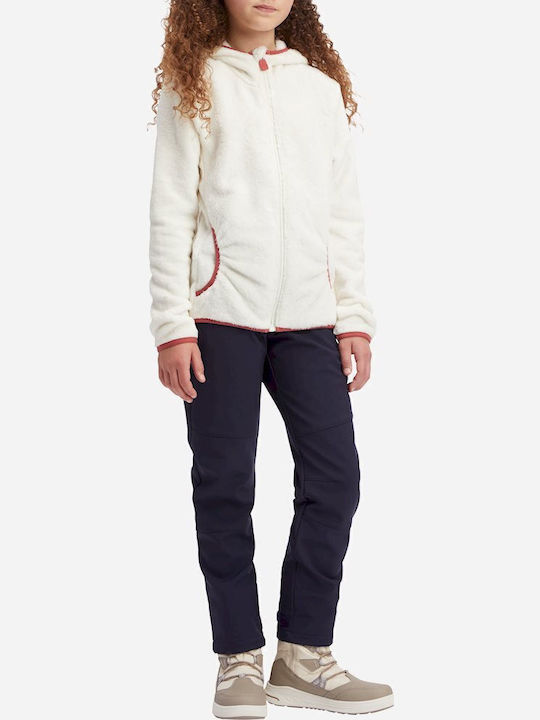 Kinderstrickjacke Fleece Weiß Maya Ii
