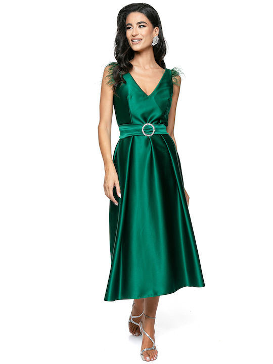 RichgirlBoudoir Satin Dress Wedding - Christening Green