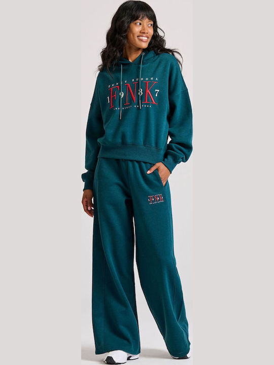 Women's Sweatshirt Hooded Green