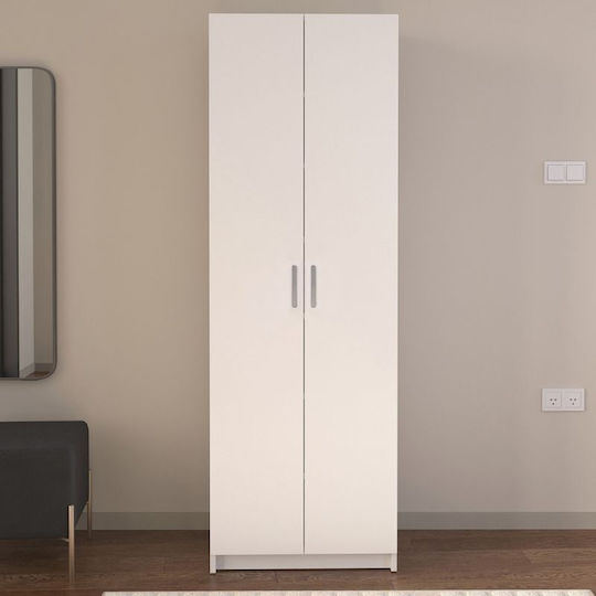 Renso Δίφυλλη Ντουλάπα Λευκό 59.8x37.8x178.5cm