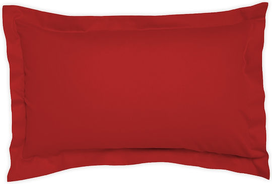 Red Pillowcase 50/70 100% Cotton Satin Red