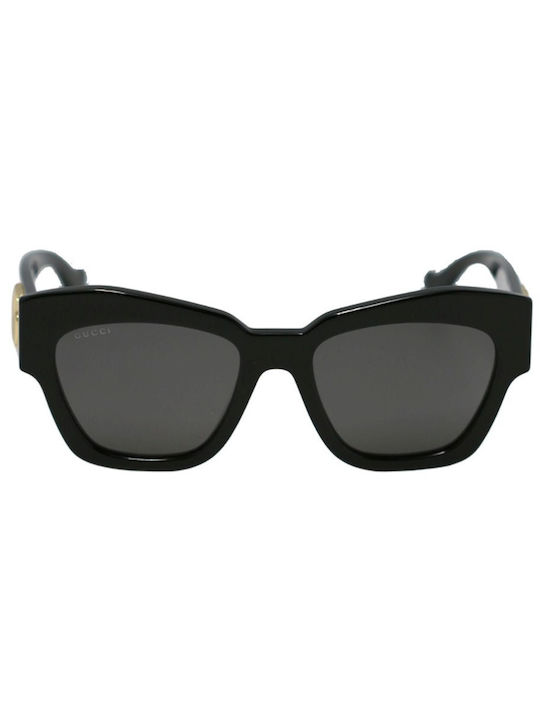 Gucci Unisex Sunglasses With Black Horn-Rimmed Frame And Grey Lens GG1422S 001