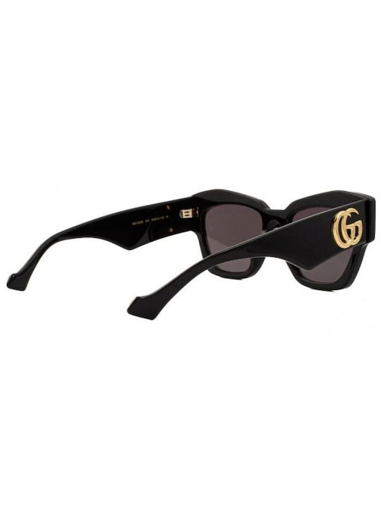 Gucci Unisex Sunglasses With Black Horn-Rimmed Frame And Grey Lens GG1422S 001