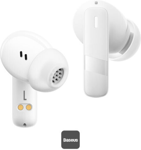 Baseus E20 In-ear Bluetooth Handsfree Earphones with Sweat Resistance and Charging Case White