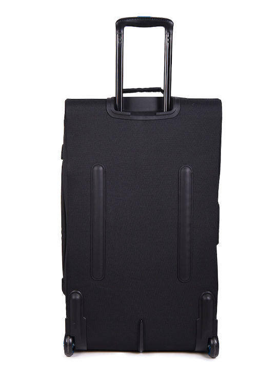 Estil Großer Stoff-Reisekoffer Schwarz mit 2 Rädern Höhe 73cm