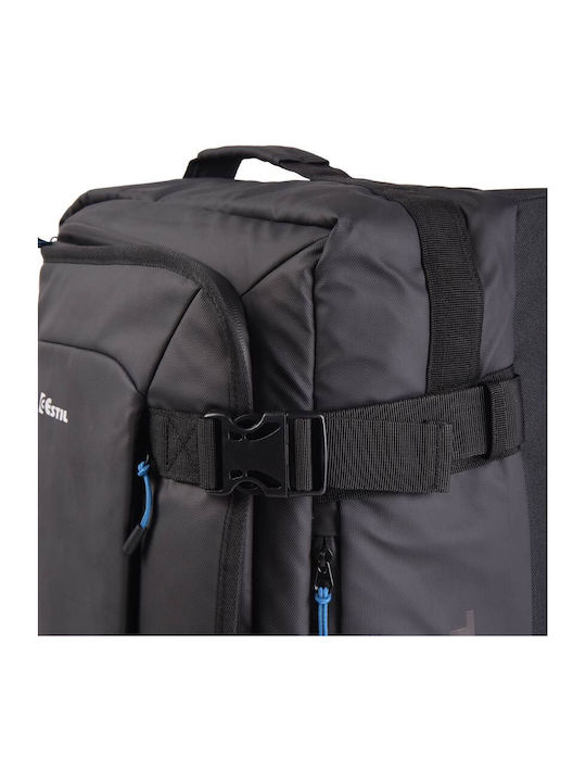Estil Großer Stoff-Reisekoffer Schwarz mit 2 Rädern Höhe 73cm