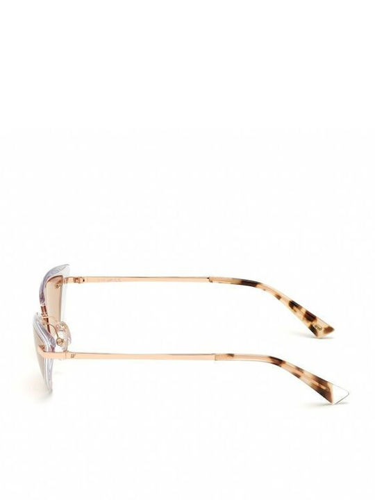 Web Women's Sunglasses with Gold Metal Frame and Gold Mirror Lens WE0283 26Z