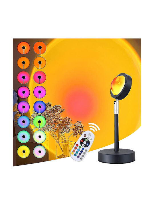 Oem Rgb Ambient Lamp Light Effects App Control Remote Control Projects Sunset 360° Rotating Head Black