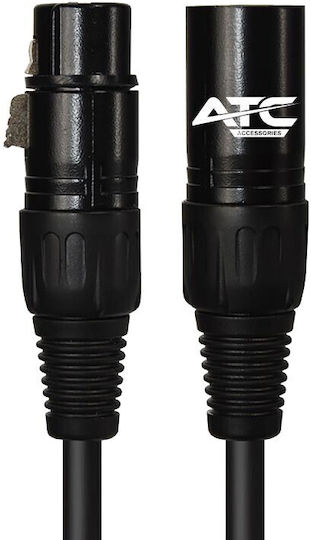 ATC Cable XLR male - XLR female Μαύρο 5m 02.009.0042