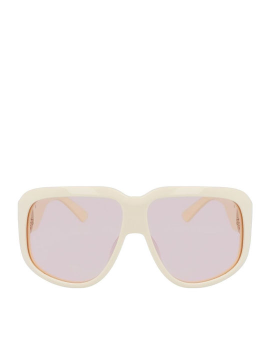 Longchamp Sunglasses Λευκά with Acetate Frame & Pink Lens