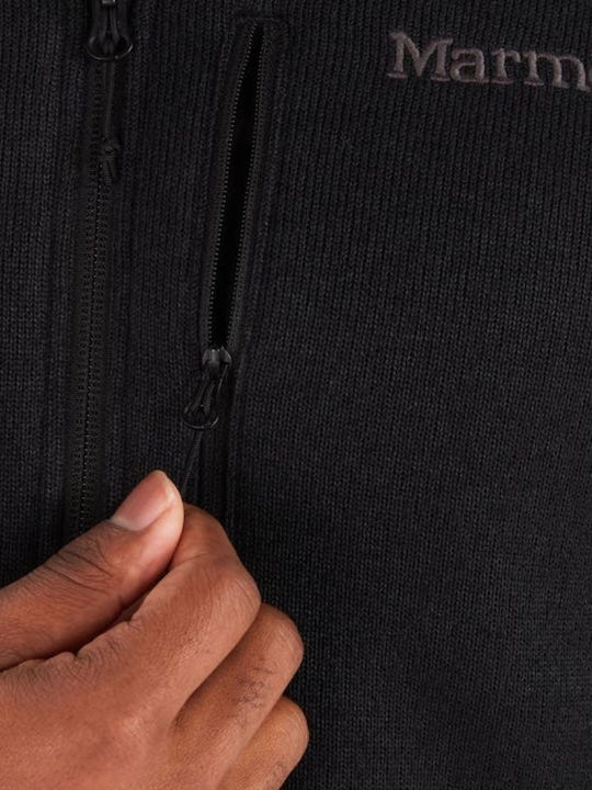Drop Line Ανδρική Ζακέτα Fleece Μαύρη