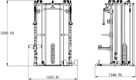 Pegasus Functional Trainer FT-100 Crossover/Πολυόργανο με Βάρη 60kg
