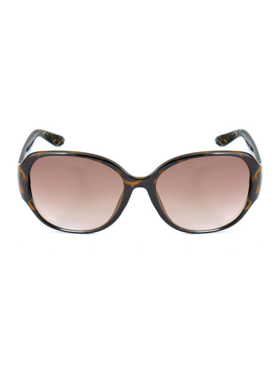 Guess Women's Sunglasses with Brown Tartaruga Plastic Frame and Brown Gradient Lens GF0284/52F