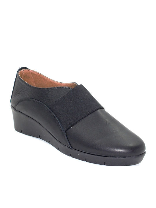 Aero Leder Damen Mokassins in Schwarz Farbe