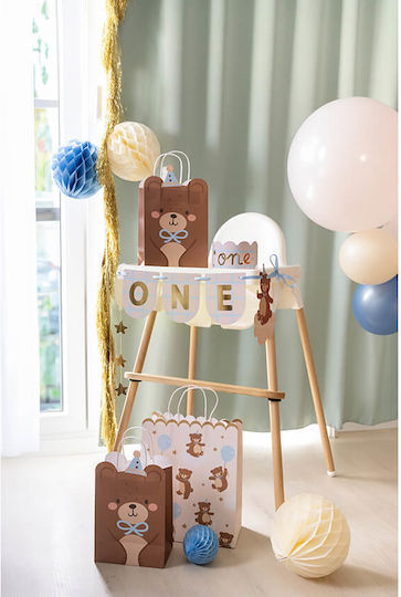 Σετ Γιρλάντα Στέμμα 1st Birthday Αρκουδάκι 2 Τεμ