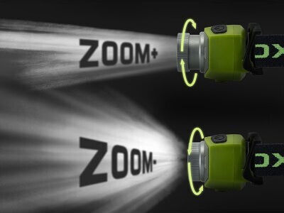 Lanterna frontală Delphin Oxus Zoom 1200 mAh 5W 300 lm
