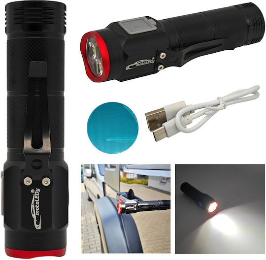 Taschenlampe 3x LED Magnet 900lm USB C
