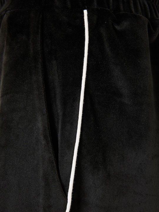 Sweatpants Flared Velvet Black
