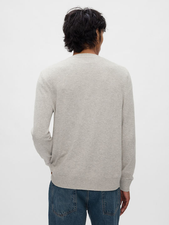 Ανδρική Ζακέτα Πλεκτή με Κουμπιά Light Grey Heather