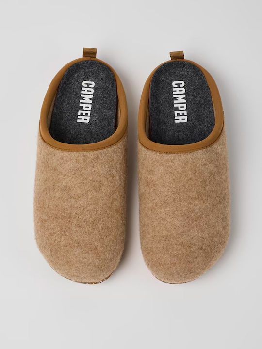 Camper Wabi Winter Women's Slippers in Brown color