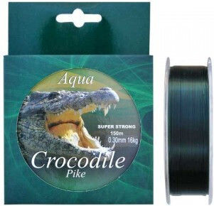 Nylon Fir Monofilament Aqua Krokodil Hecht 150 m Dunkelgrün