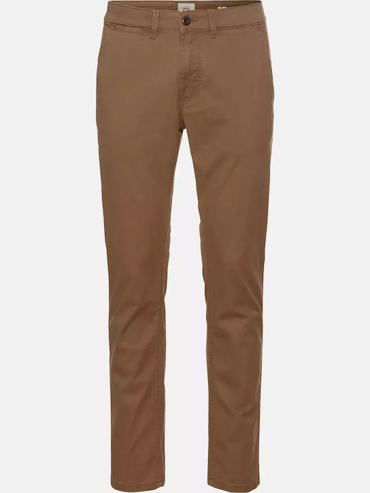 Pantaloni Bărbați Chino Elastic Slim Fit Maro