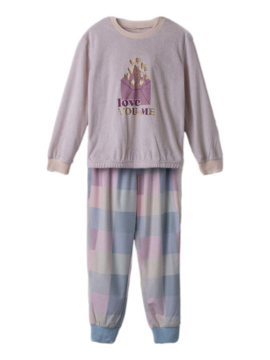 Evita Kinder Schlafanzug Winterlich Ecru Love
