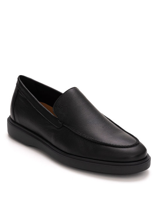 Frau Men's Leather Loafers Black