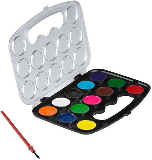 Topwrite Set Water Paints 12 Colors + Peds