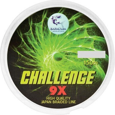 Baracuda Challenge 9x 150 M Многонишкова Текстилна Влакно Флуоресцентно Зелено