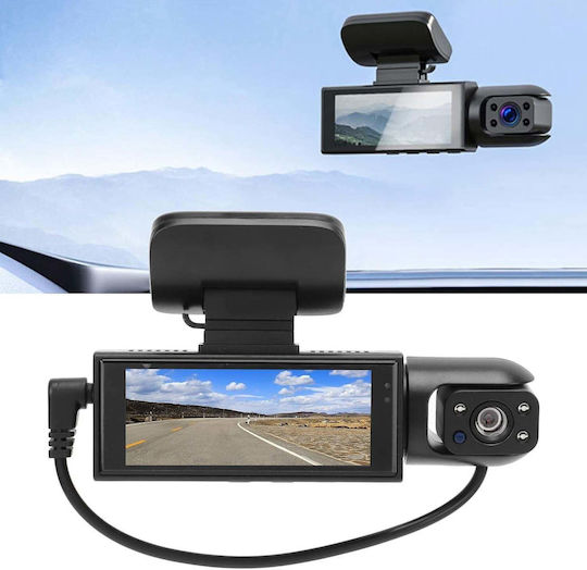 Cameră auto dublă DVR 3.16" Full HD 1080p G-Sensor IR 170° Argintiu