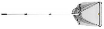Delphin Triangular Landing Net 60x60 Cm Total Length 240 Cm Metal Middle Eco Rubberized Mesh 3 Sections