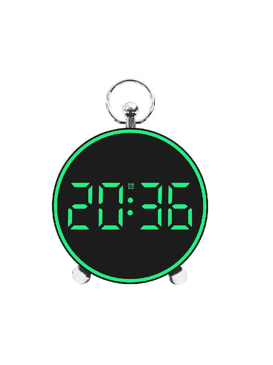 Ceas de Masă și Perete Digital cu Alarmă, Funcție Snooze, Lumină LED, Mod Noapte, Control Vocal, USB