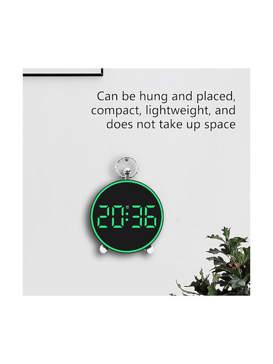 Ceas de Masă și Perete Digital cu Alarmă, Funcție Snooze, Lumină LED, Mod Noapte, Control Vocal, USB