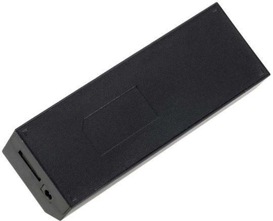 USB Hub 4 Ports USB 3.0 High Speed On Off Button Power Cable Black