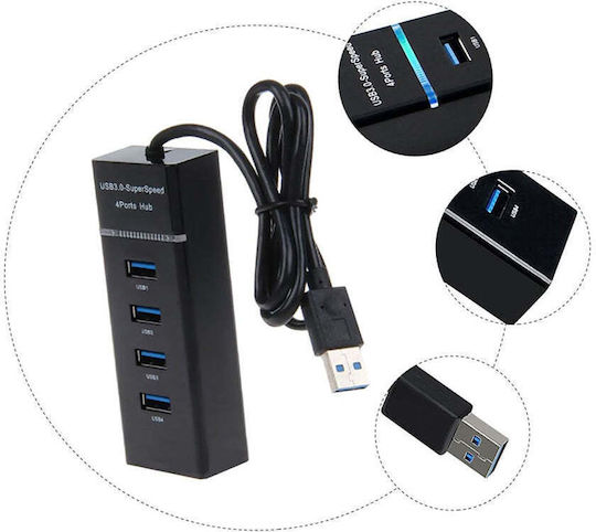 Usb Hub 4 Usb 3.0 Ports Transfer Speed Up To 5gbps