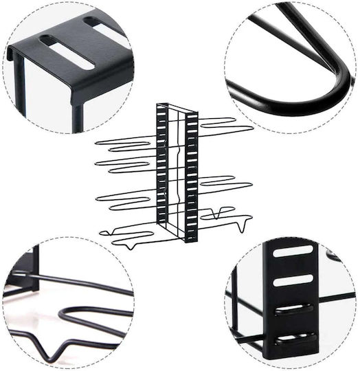Suport Pentru Oale Și Tigăi Metalic 20.5x54x38cm Negru