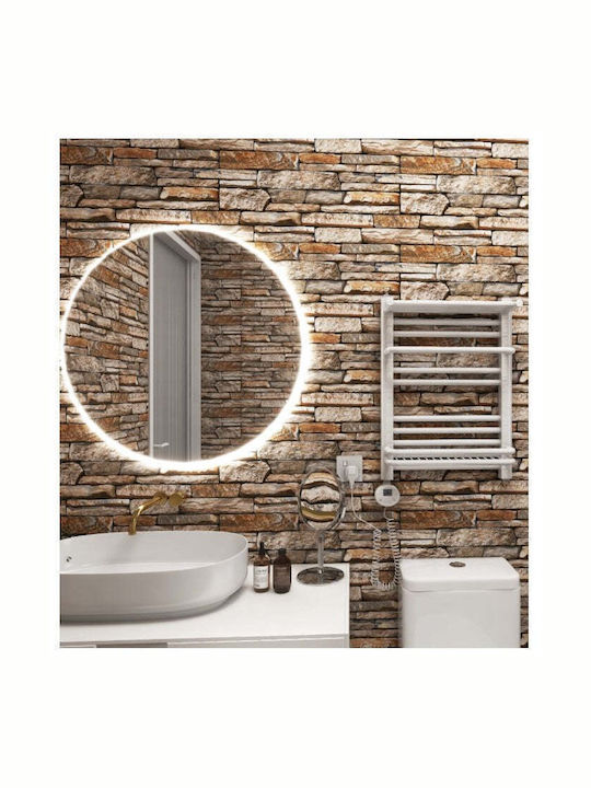 Set de 5 X Tapet Decorativ Autocolant Spumă Moale Lavabil Adeziv Puternic Ușor de Instalare 30x60cm Design Piatră Maro 007