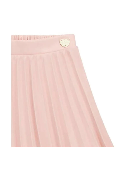 Guess Kids Pleated Leather Skirt Pink