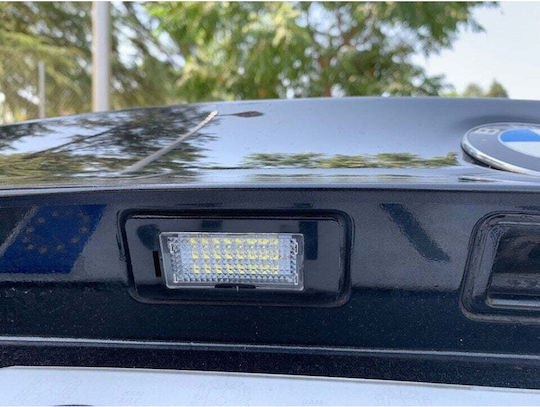 Set de 2 becuri LED pentru plăcuța de înmatriculare compatibile cu BMW, fără erori, lumină albă rece