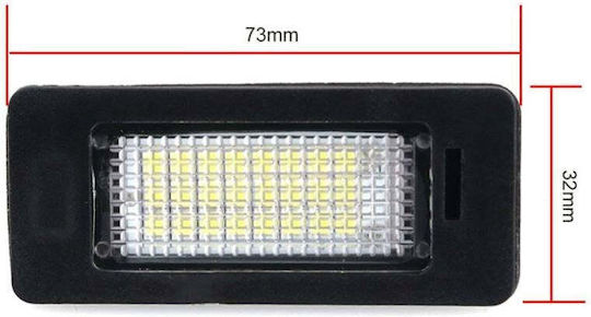 Set de 2 becuri LED pentru plăcuța de înmatriculare compatibile cu BMW, fără erori, lumină albă rece