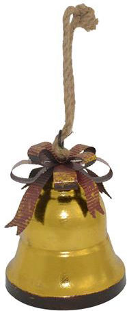 Due esse Christmas Metal Figure Bell Gold Bell Gold Height 28cm