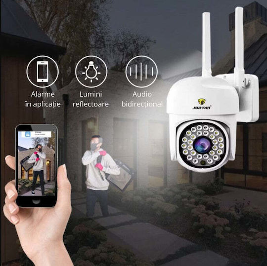 WLAN-Überwachungskamera 2MP Full HD Außen- oder Innenbereich Bewegungssensor Alarm IR Mikrofon Lautsprecher Weiß