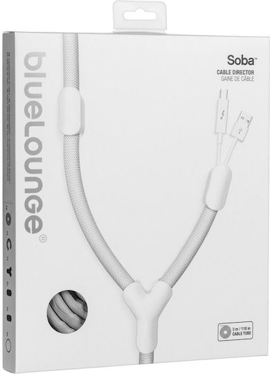 Bluelounge Soba Cablu Flex Wrap Alb 1 Buc