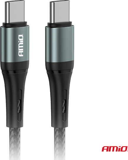 AMiO USB 2.0 Cable USB-C male - USB-C 60W Black 1m (03914)