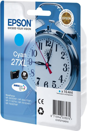 Epson 27XL Γνήσιο Μελάνι Εκτυπωτή InkJet Κυανό (C13T27124012)