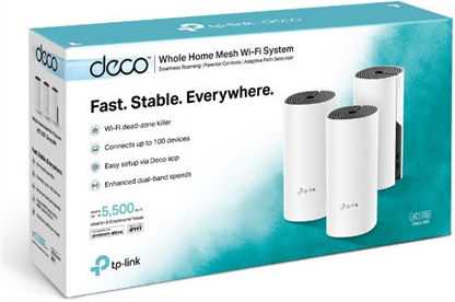 TP-LINK Deco M4 v3 WiFi Mesh Network Access Point Wi‑Fi 5 Dual Band (2.4 & 5GHz) in Triple KIt