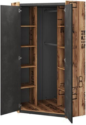 Doppeltür Ecke Fresno V110 97x90x191cm Canyon Oak, Grey